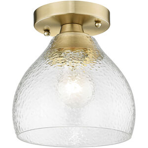 Ariella 1 Light 7.38 inch Brushed Champagne Bronze Semi-Flush Ceiling Light